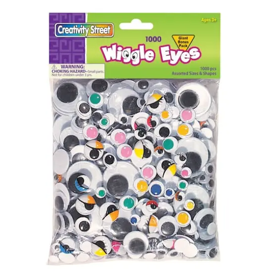 Creativity Street&reg; Classpack Assortment Wiggle Eyes, Pack of 1000 {3}