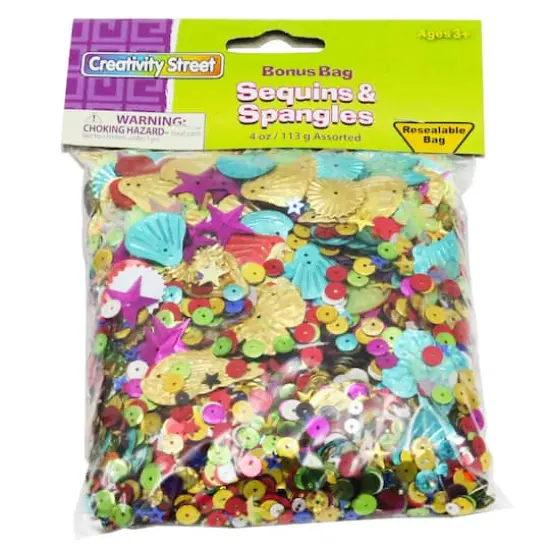 Pacon&reg; Creativity Street&reg; 4 oz. Sequins & Spangles Bag, 3 Bag Bundle {5}