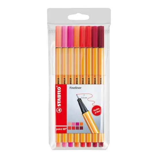 Stabilo&reg; Point 88 Shades of Red 8 Color Pen Set {1}