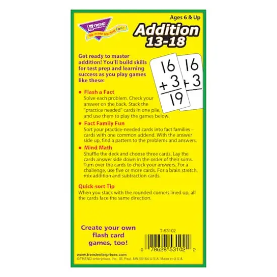 Addition 13-18 Skill Drill Flash Cards {5}