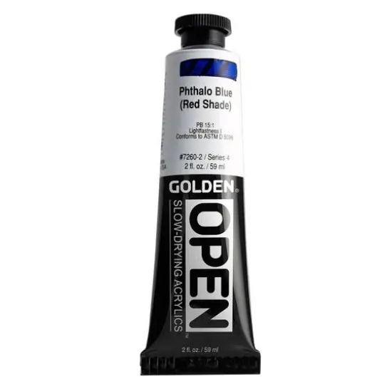 Golden&reg; OPEN&trade; Slow-Drying Acrylics, 2oz. Phthalo Blue (Red Shade) {1}