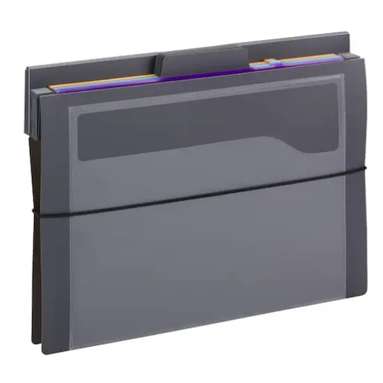 Smead&reg; Cascading Wall Organizer, Gray with 6 Bright Pockets {6}