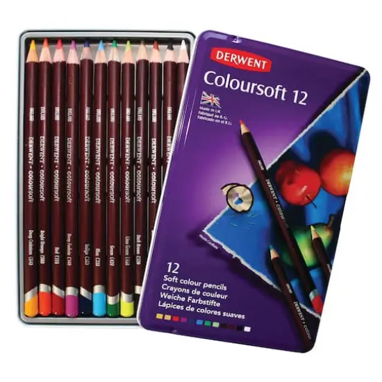 Derwent&reg; Coloursoft Pencil 12 Color Tin Set {1}