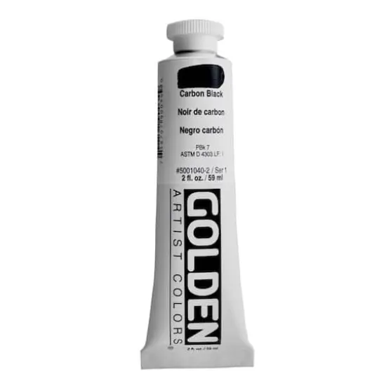 Golden&reg; 2oz. Heavy Body Acrylic Paint Carbon Black {1}