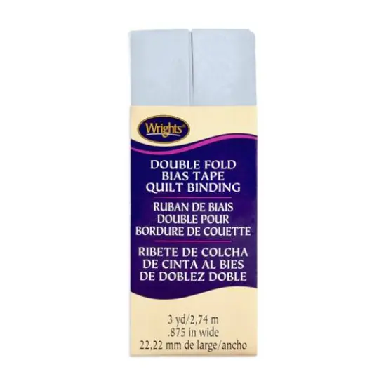 7/8" Light Blue Double Fold Bias Tape Quilt Binding - 3 Yards {1}