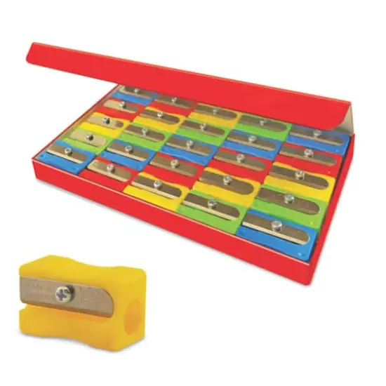 Single Hole Pencil Sharpener, 25 Per Pack, 5 Packs {1}
