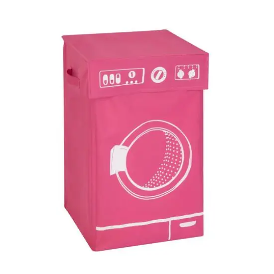 Honey Can Do Pink Washer Graphic Hamper {1}