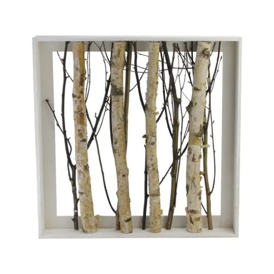 17.75" Mixed Branches in Rustic Wood Frame {1}