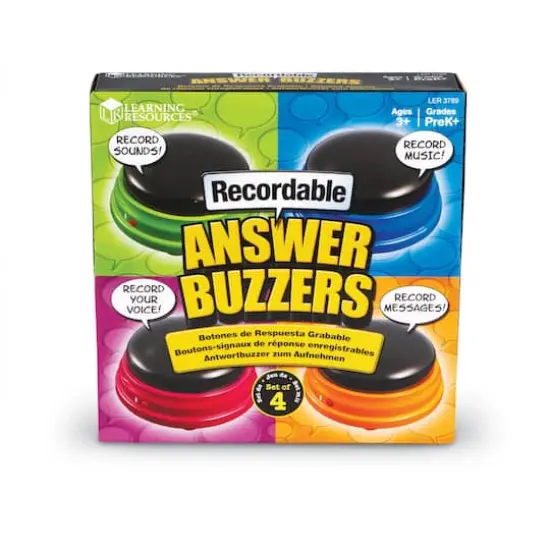 Recordable Answer Buzzers, Set of 4 {3}