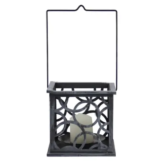 4.75" Cut-Out Circle Votive Candle Holder, Gray {6}