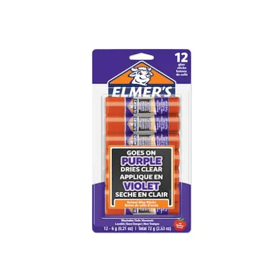 Elmer's&reg; Purple School Glue Sticks, Pack Of 12 {4}