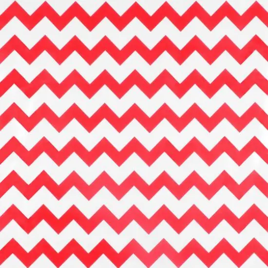 Red Chevron Oilcloth {1}