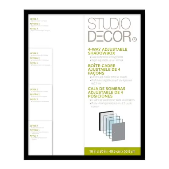 Black Adjustable-Depth Shadow Box by Studio D&eacute;cor&reg; {1}