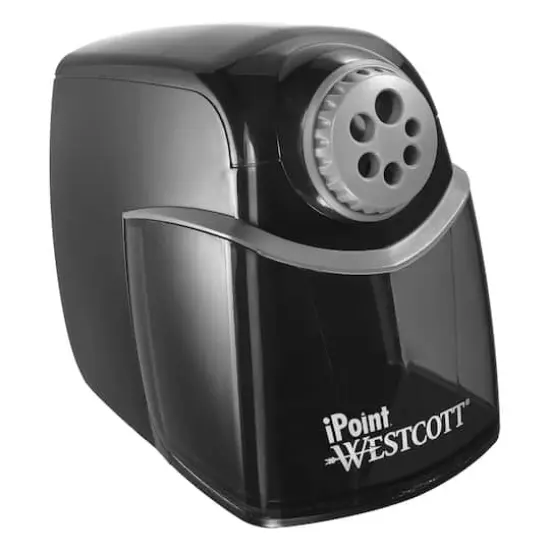 Westcott&reg; iPoint Black & Gray 8.25" x 5.75" Heavy Duty School Sharpener {1}