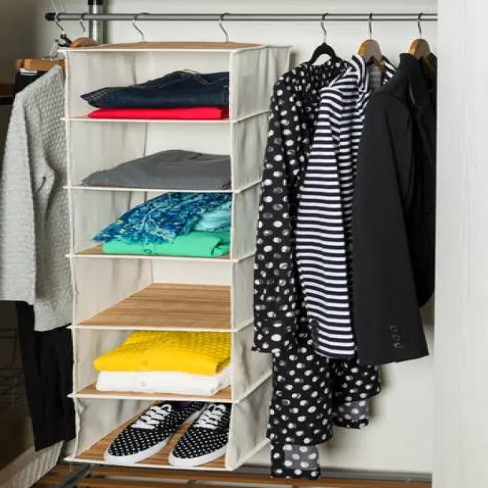 Honey Can Do Bamboo & Natural 6-Shelf Organizer {4}