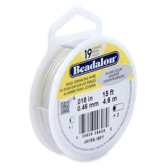 Beadalon&reg; 19 Strand Bead Stringing Wire, Silver, 0.018" {1}
