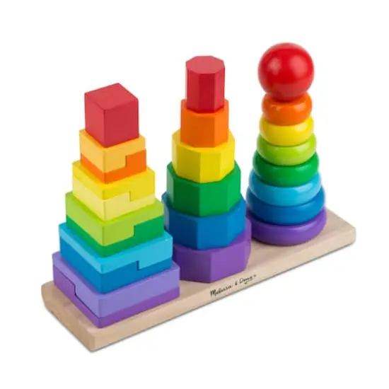 Geometric Stacker Wooden Toy {5}