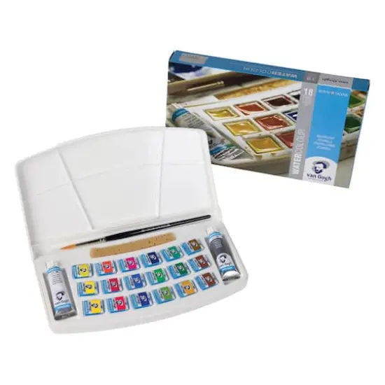 Royal Talens Van Gogh WATERCOLOUR 18 Color Pan Set {4}