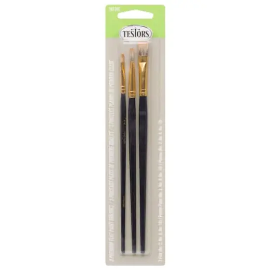 Testors&reg; Flat 3 Piece Premium Brush Set {1}