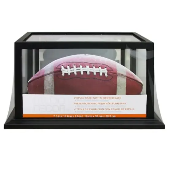 Black Football Display Case With Mirror Back by Studio D&eacute;cor&reg; {4}