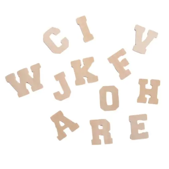 1.75" Wood Varsity Letters, 36ct. by Make Market&reg; {4}