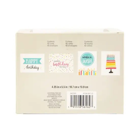 Happy Birthday Cards & Envelopes by Recollections&trade;, 4.25" x 5.5" {4}