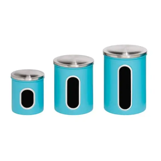 Honey Can Do Turquoise Kitchen Storage Canisters, 3 Pieces {1}