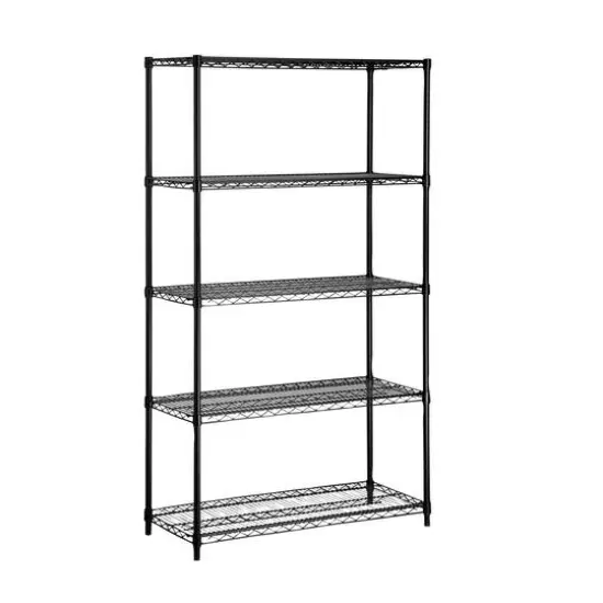 Honey Can Do 5-Tier Storage Shelf, 350 Lbs. Capacity Black {1}