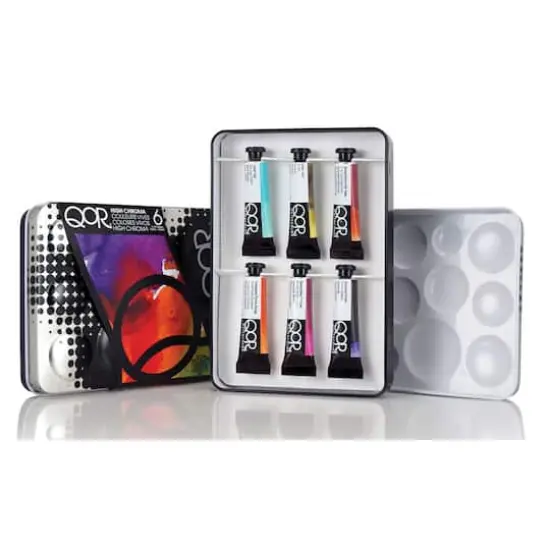 QoR Watercolor Introductory 6 Color Set, High Chroma {1}