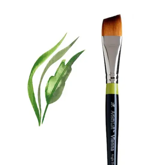 Golden Taklon Short Handle Angle Shader Brush by Artist's Loft&trade; Vienna {3}