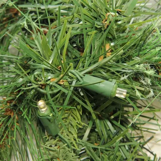 Pre-Lit Cashmere Mixed Pine Artificial Garland, Warm White LED Lights {3}