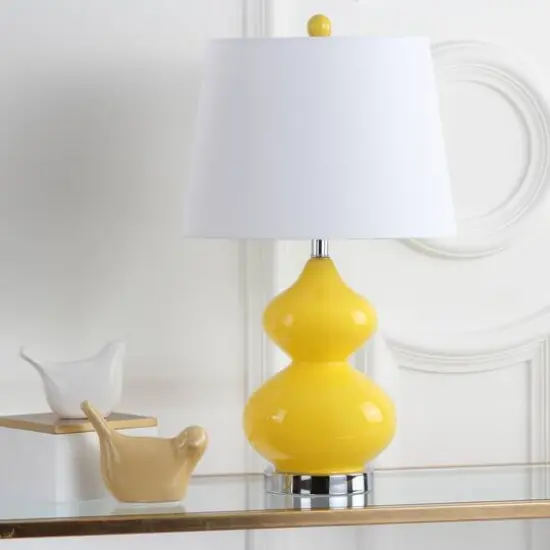 Eva Double Gourd Table Lamp Set in Yellow {1}