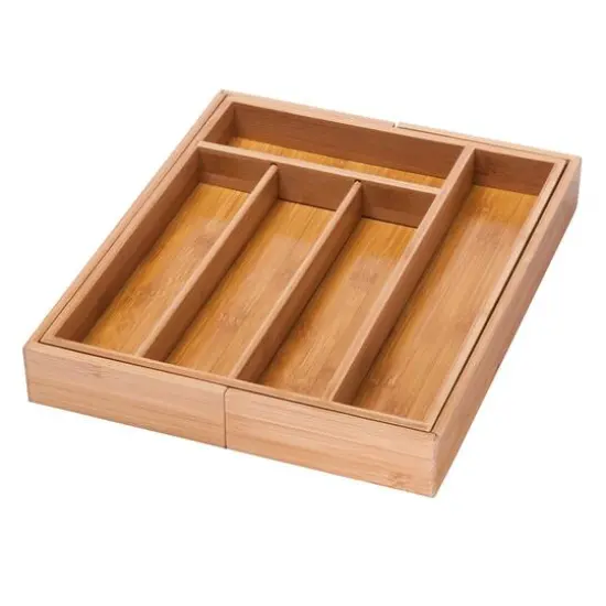 Honey Can Do Bamboo Expandable Cutlery Tray {3}