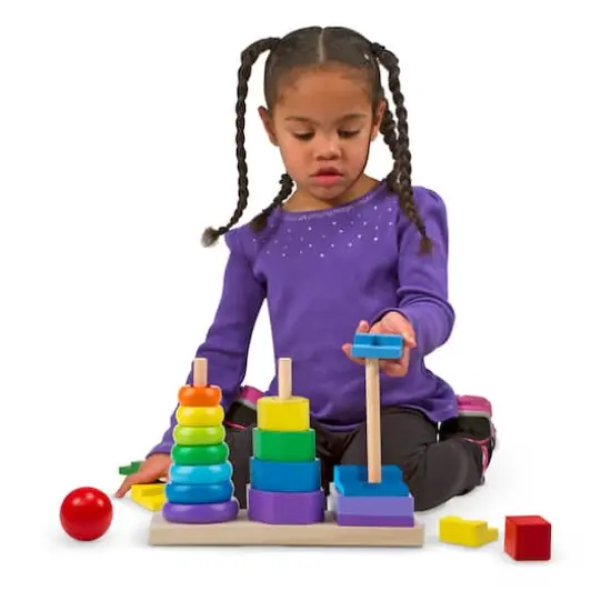 Geometric Stacker Wooden Toy {3}