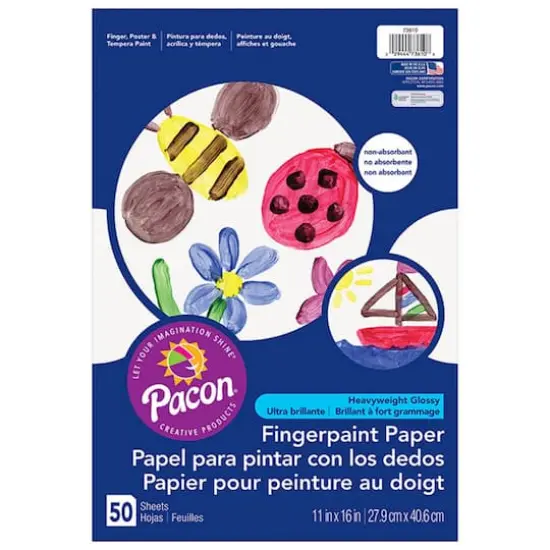 Pacon&reg; White Finger Paint Paper, 6 Packs {1}