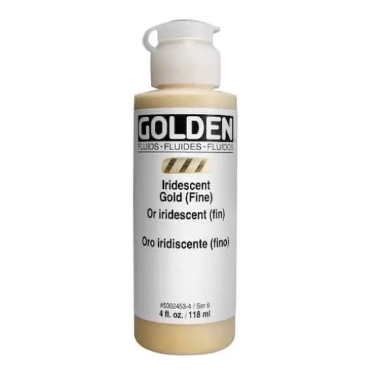 Golden&reg; Iridescent Fluid Acrylics, 4oz. Iridescent Gold Fine {1}