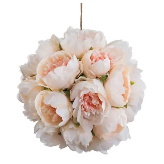 10" Blush Peony Kissing Ball {1}
