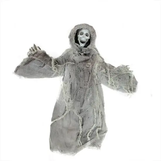 36" Touch Activated Hanging Death Reaper Halloween Decoration {1}