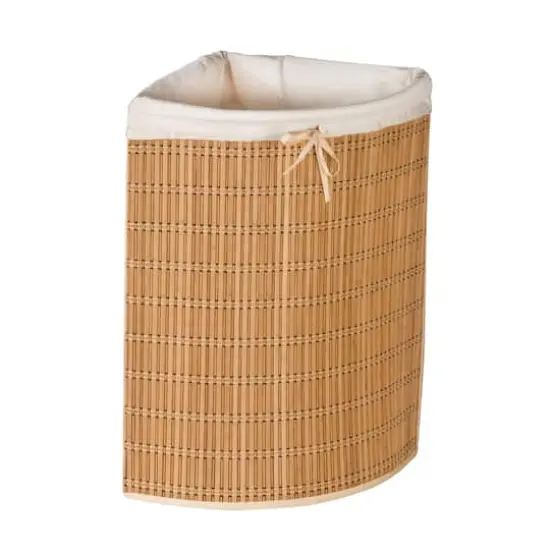 Honey Can Do Bamboo Wicker Corner Hamper {1}