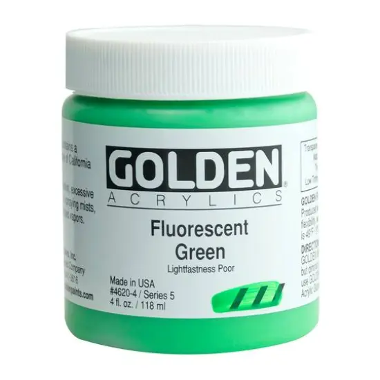 Golden&reg; Fluorescent Acrylic Color 4oz. Fluorescent Green {1}