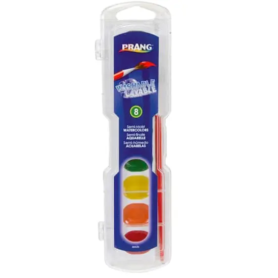 Prang&reg; Semi-Moist Washable Watercolor Set, 8 Colors Per Set, 6 Sets {3}