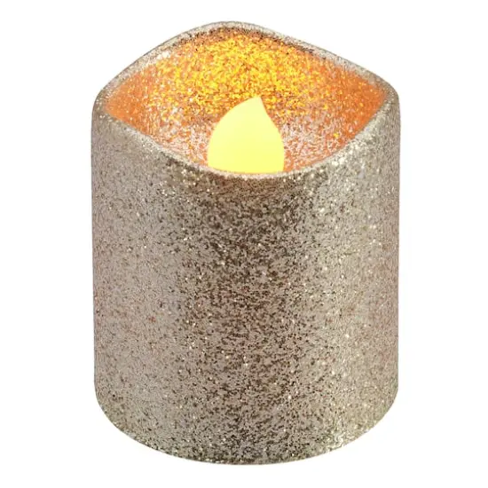 Champagne Glitter LED Votive Candles By Ashland&reg; 12ct. {1}