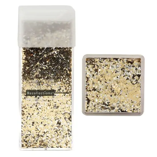 Chunky Glitter by Recollections&trade;, 4.5oz. Champagne & Silver {1}