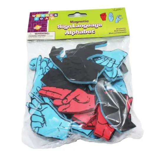 WonderFoam&reg; Magnetic Sign Language Letters {3}