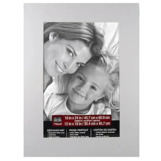 18" x 24" Mat By Studio D&eacute;cor&reg;, 12" x 18" Opening Ivory {1}