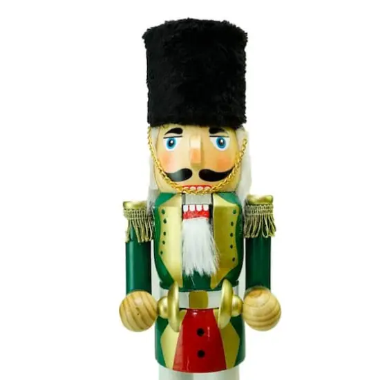 14" Wooden Cymbalist Nutcracker {3}