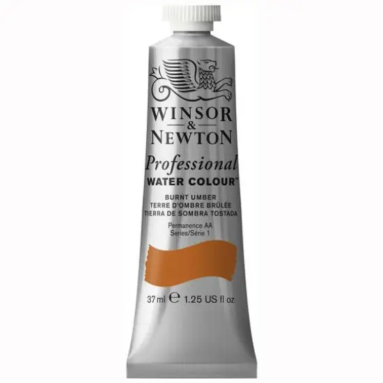 Winsor & Newton&reg; Professional Water Colour&trade; Paint Tube, 37mL Burnt Umber {1}