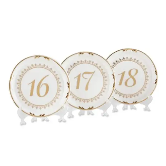 Kate Aspen&reg; Tea Time Vintage Plate Table Numbers (13 to 18) {1}
