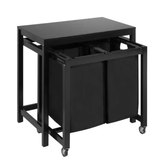Honey Can Do Black Double Sorter Folding Table {3}