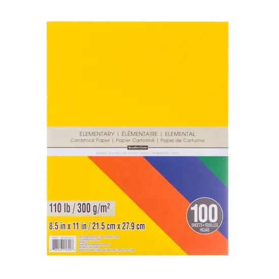 Elementary 8.5" x 11" Cardstock Paper by Recollections&trade;, 100 Sheets {1}